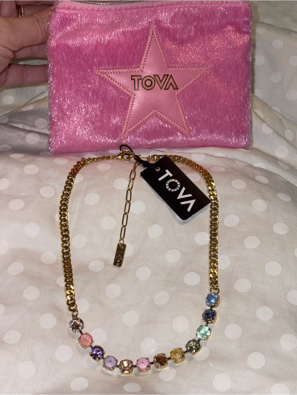 TOVA Mini Oakland Necklace in Fairy Dust Mix - Picture 6 of 9